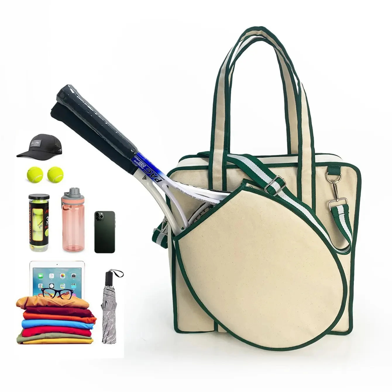 Canvas Crossbody Tennis Bag