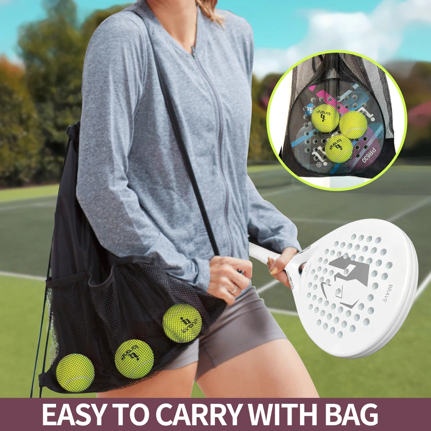 Carbon Padel Tennis Racket