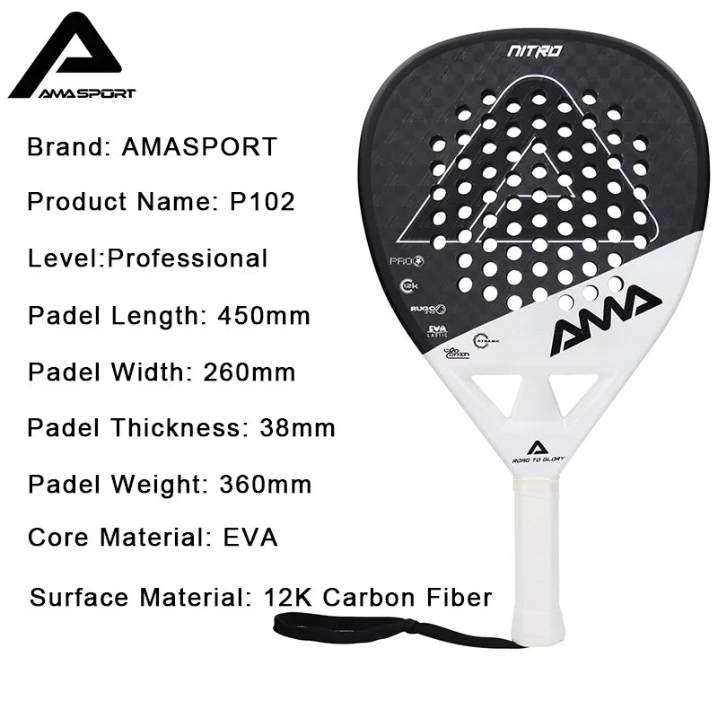 AMASPORT Carbon Padel Racket