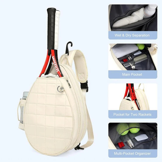 Quilted Tennis Backpack