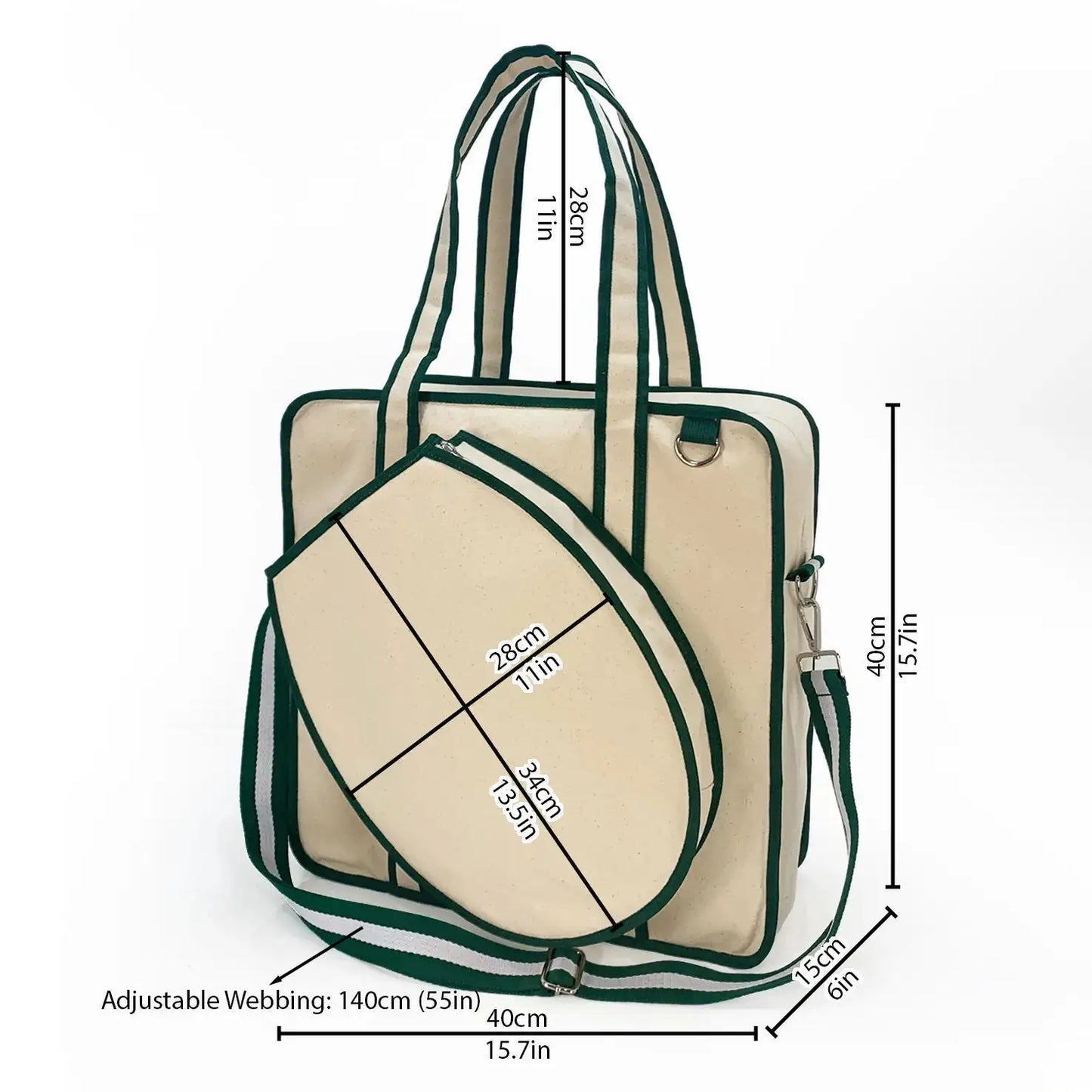 Canvas Crossbody Tennis Bag