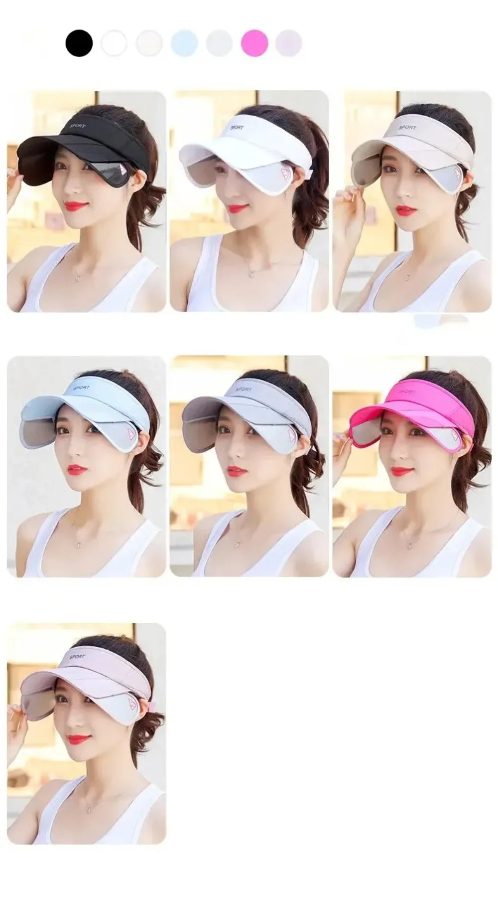 Women Wide Brim Tennis Visor
