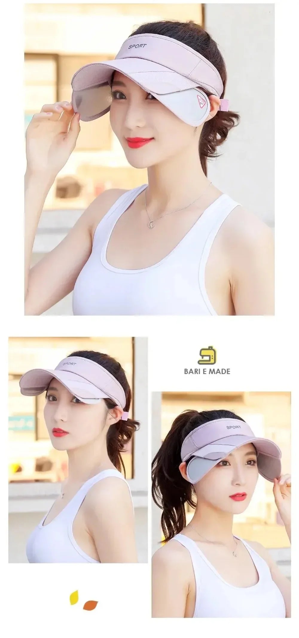 Women Wide Brim Tennis Visor