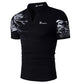 Graphic V-Neck Polo Shirt