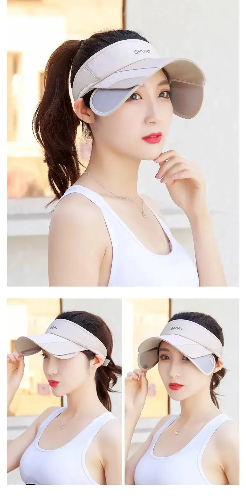 Women Wide Brim Tennis Visor