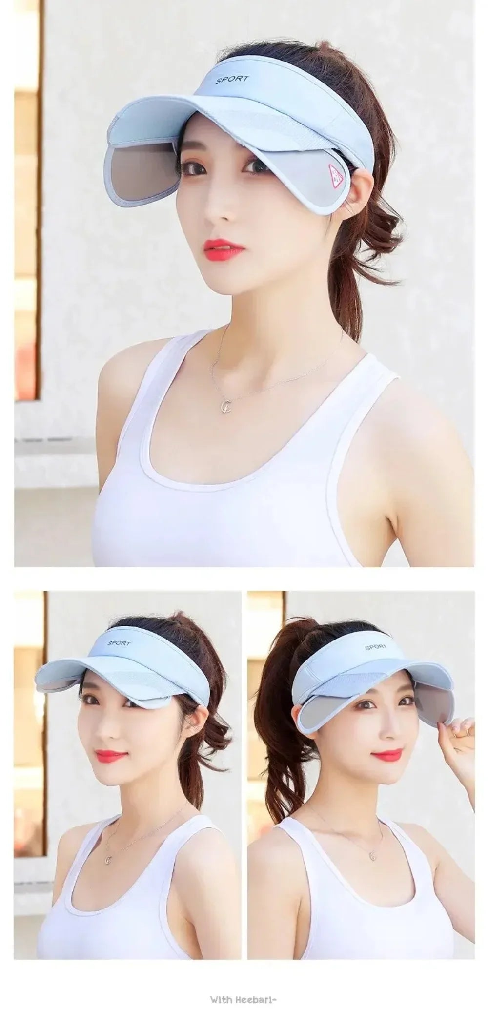 Women Wide Brim Tennis Visor