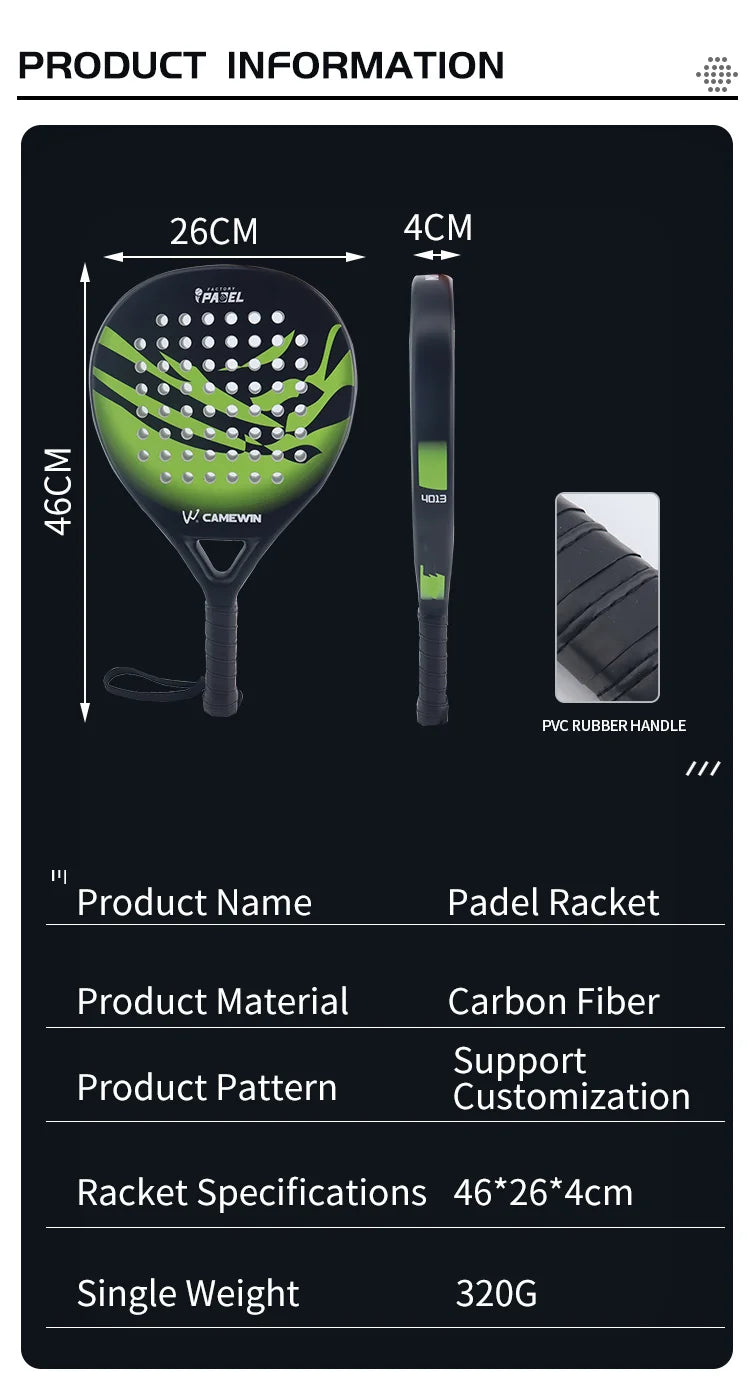 Custom Carbon Padel Racket
