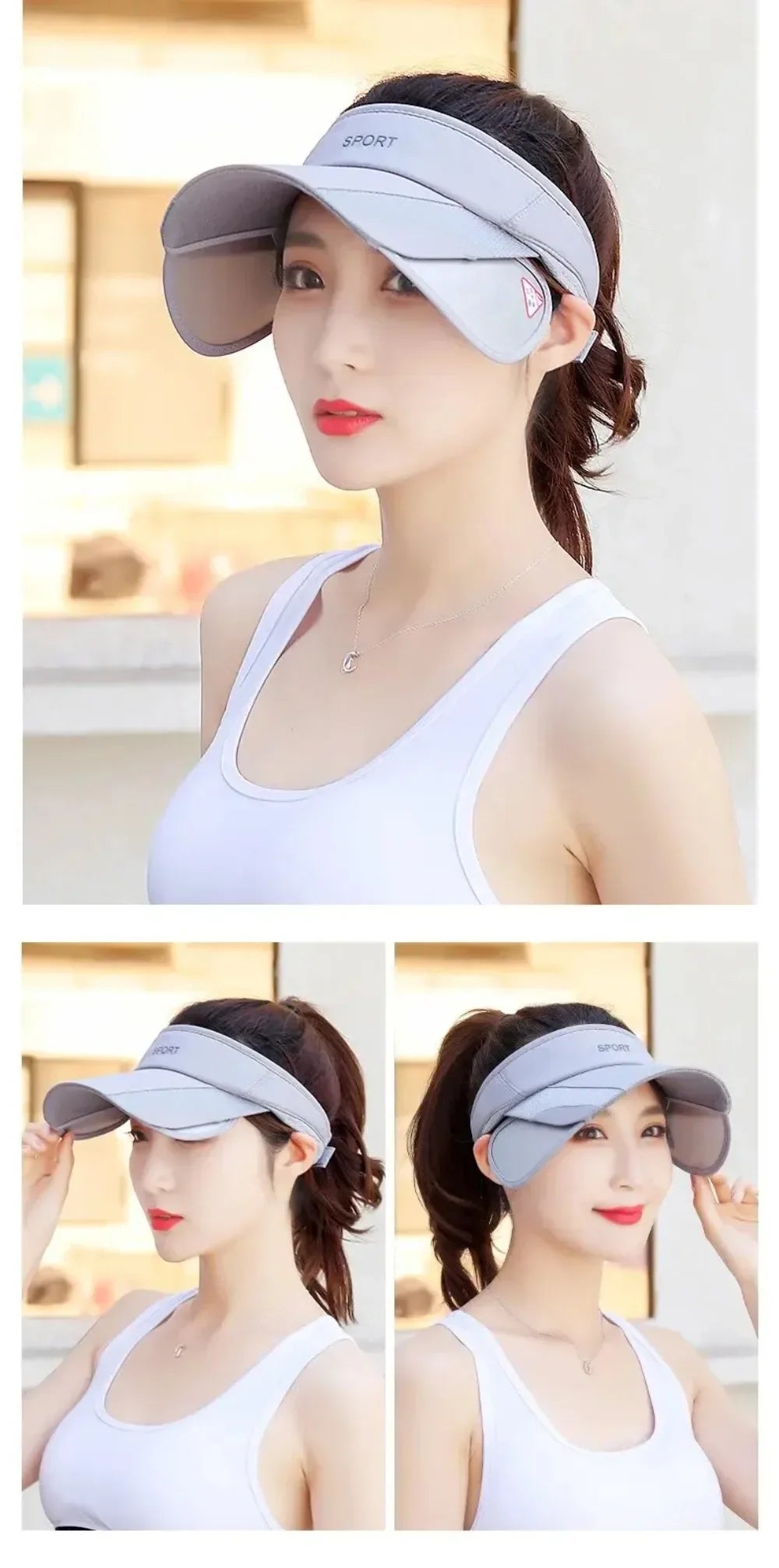 Women Wide Brim Tennis Visor