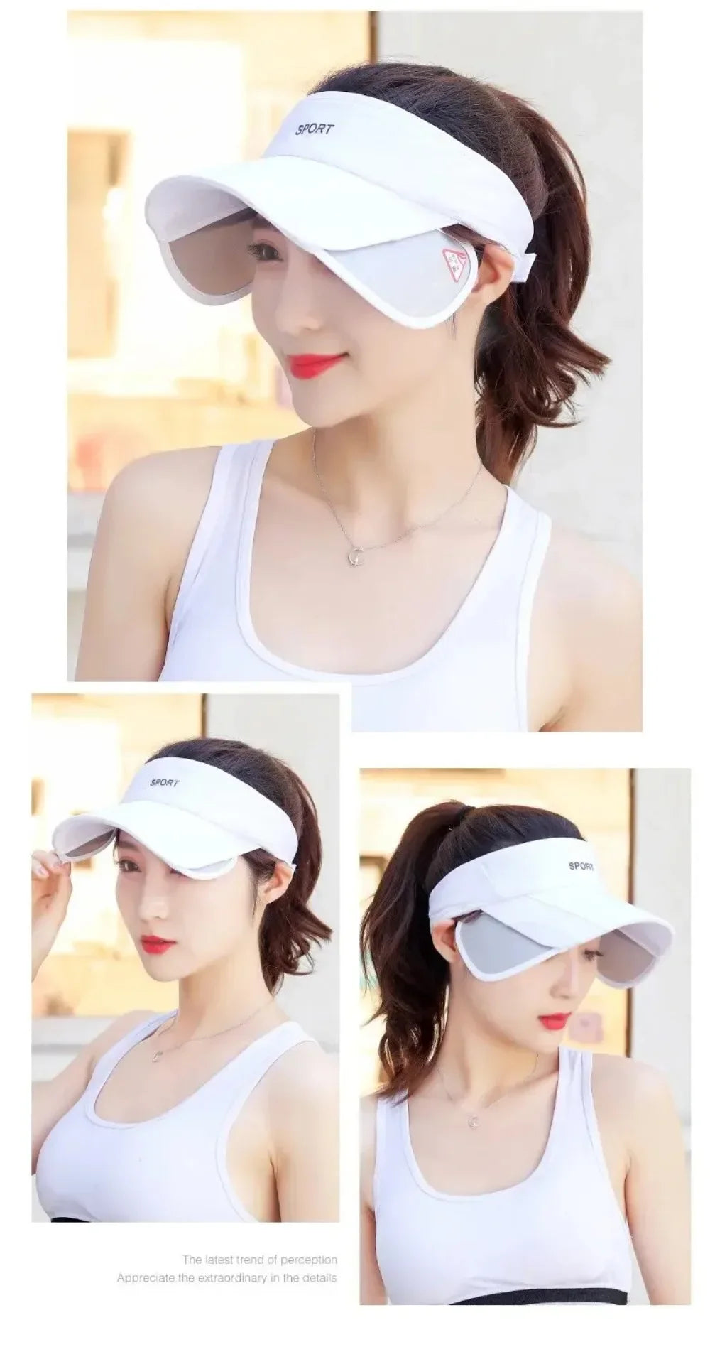 Women Wide Brim Tennis Visor